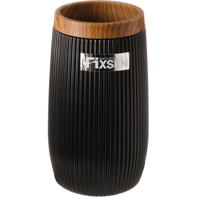 стакан для зубных щеток fixsen teddy fx 600 3 белый черный Стакан для зубных щеток Fixsen Black Boom FX-411-3 Черный
