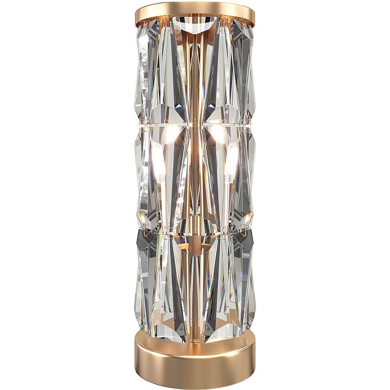 цена Настольная лампа Maytoni Modern Puntes MOD043TL-02G Прозрачная Золото