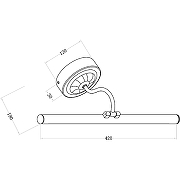 Подсветка для зеркал и картин Maytoni Mirror Oculus MIR014WL-L9G3K Золото-4