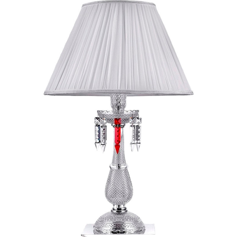 Настольная лампа Crystal Lux Princess LG1 Белая Хром настольная лампа inspire marseille 1xe14x40 вт металл лён цвет белый