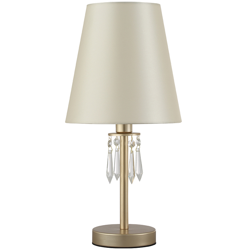 Настольная лампа Crystal Lux Renata LG1 Gold Бежевая Золото лампа настольная byron 1хe27х60 вт цвет чёрный