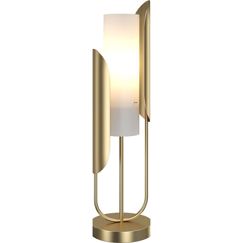 Настольная лампа Maytoni Table Floor Сipresso Z014TL-01G Белая Золото настольная лампа inspire marseille 1xe14x40 вт металл лён цвет белый