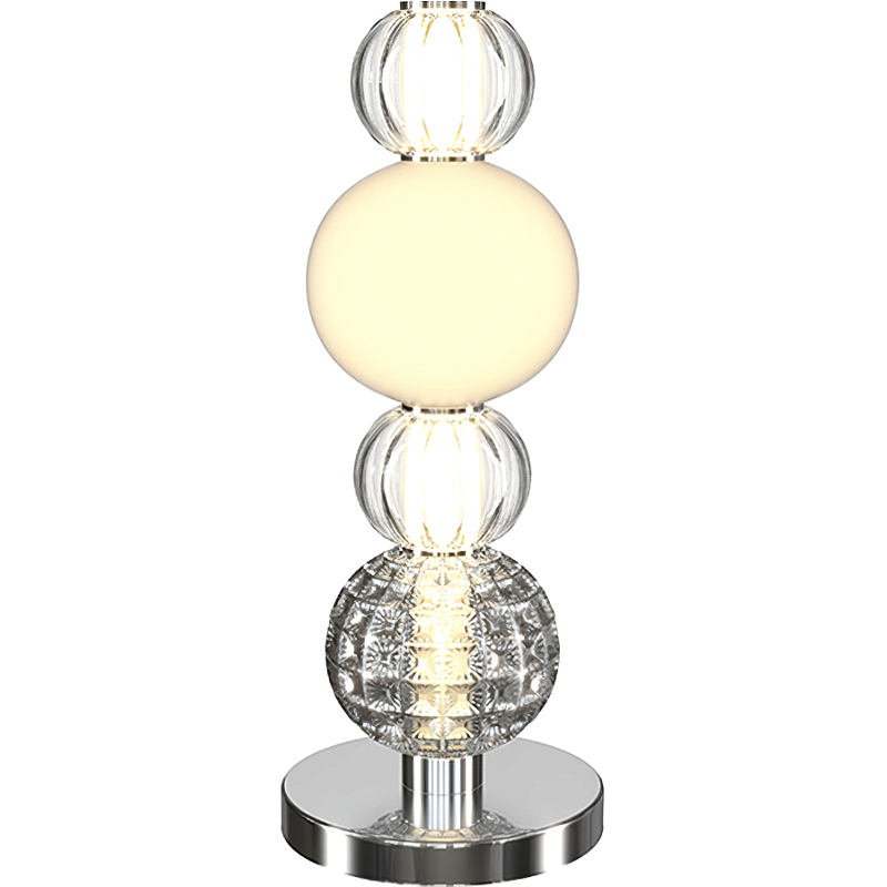 Настольная лампа Maytoni Modern Collar MOD301TL-L18CH3K Прозрачная Белая Хром светильник настольный maytoni collar mod301tl l18ch3k