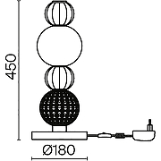 Настольная лампа Maytoni Modern Collar MOD301TL-L18CH3K Прозрачная Белая Хром-3