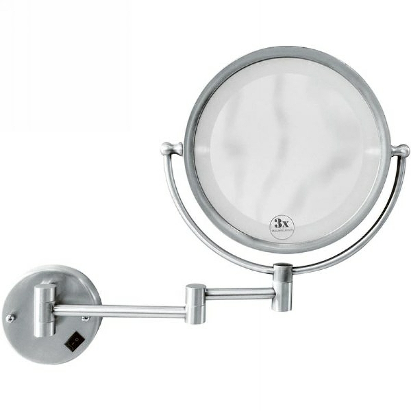 Косметическое зеркало Boheme Brillante 505 с подсветкой с увеличением Хром цена и фото