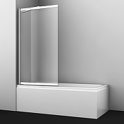 Шторка на ванну WasserKRAFT Main 100 41S02-100L Matt glass Fixed профиль Хром стекло матовое-1