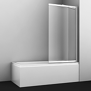 Шторка на ванну WasserKRAFT Main 100 41S02-100R Matt glass Fixed профиль Хром стекло матовое-1