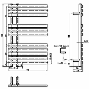 Электрический полотенцесушитель Boheme Venturo 723-GM Оружейная сталь-1