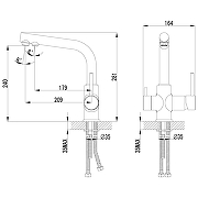 Смеситель для кухни Lemark Comfort LM3061PAN Антрацит-2