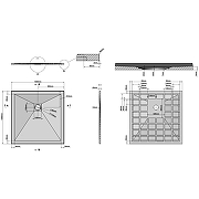 Душевой поддон из искусственного камня Grossman Strong 100x100 GR-S1100100Q Белый-5