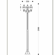 Садово-парковый светильник Maytoni Outdoor Abbey Road O003FL-03B Черный-2