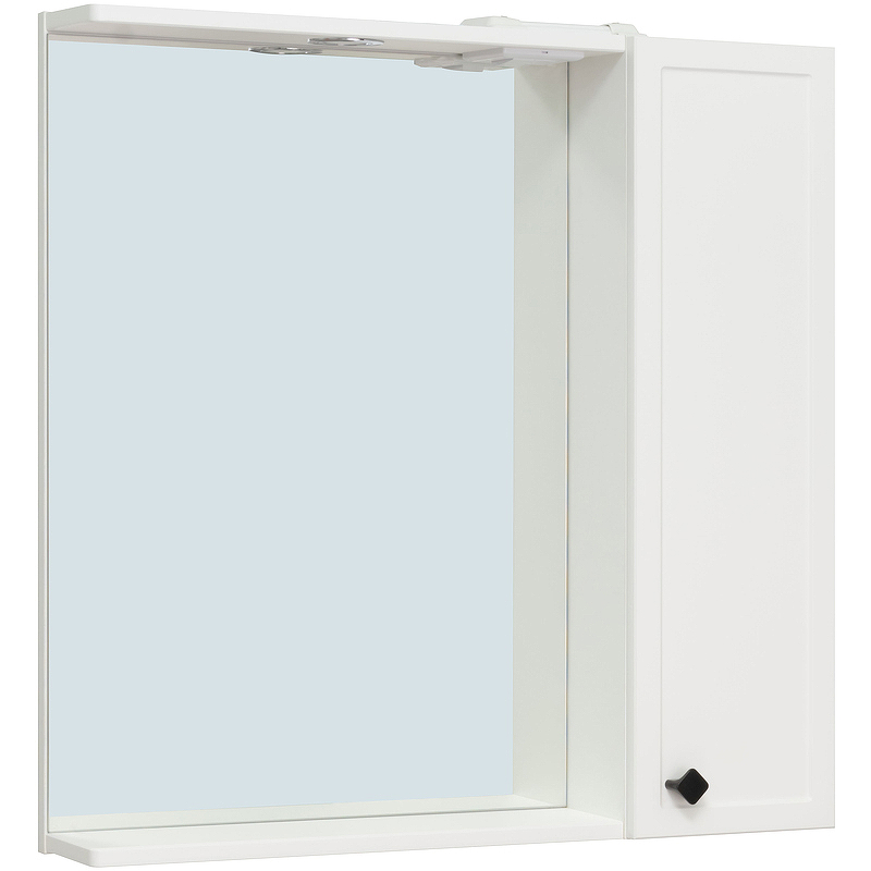 Зеркало со шкафом Runo Римини 75 00-00001257 с подсветкой Белое зеркало со шкафом runo неаполь 65 r 00 00001030 с подсветкой белое