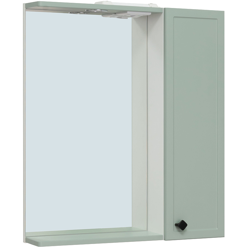 Зеркало со шкафом Runo Римини 65 00-00001277 с подсветкой Мята зеркало со шкафом runo манхэттен 65 00 00001016 серый бетон белое
