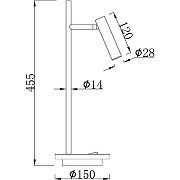 Настольная лампа Maytoni Table Floor Estudo Z010TL-L8B3K Черная-2