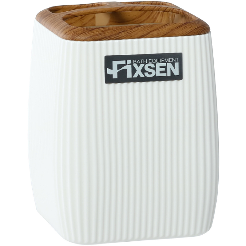 Стакан для зубных щеток Fixsen White Wood FX-402-3 Белый цена и фото