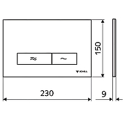 Клавиша смыва Schell Konklav SCL031221599 Белая-5