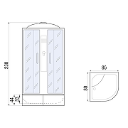 Душевая кабина River Desna XL 80x80 MT 10000006139 с поддоном-15