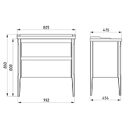 Комплект мебели для ванной ASB-Woodline Лорена 80 1220001 Белый Бежевый-9