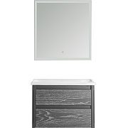 Комплект мебели для ванной ASB-Woodline Лорена 80 1220101 подвесной Серый-1