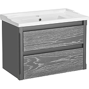 Комплект мебели для ванной ASB-Woodline Лорена 80 1220101 подвесной Серый-2