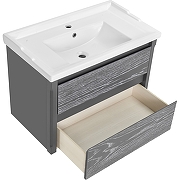 Комплект мебели для ванной ASB-Woodline Лорена 80 1220101 подвесной Серый-4