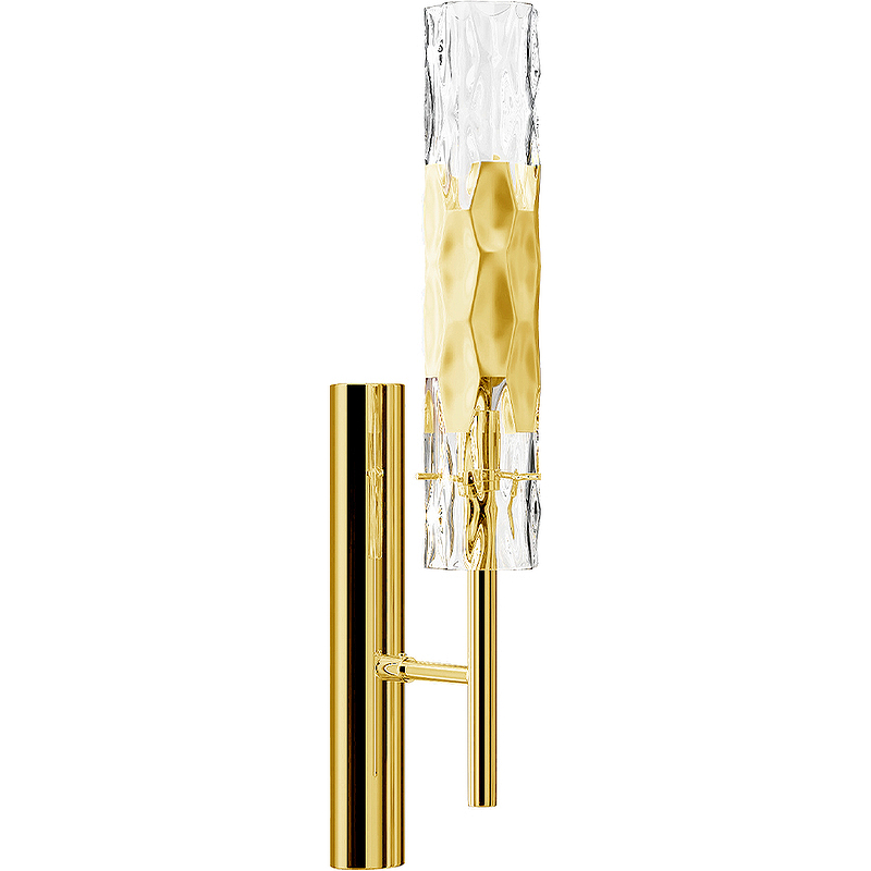 настенный светильник crystal lux miracle ap1 gold золото Настенный светильник Crystal Lux Primavera AP1 Gold Прозрачный Золото