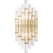 Настенный светильник Crystal Lux Saragosa AP2 Brass Transparente Прозрачный Латунь