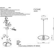 Подвесной светильник Crystal Lux Carazon SP1 Brass Прозрачный Латунь-1
