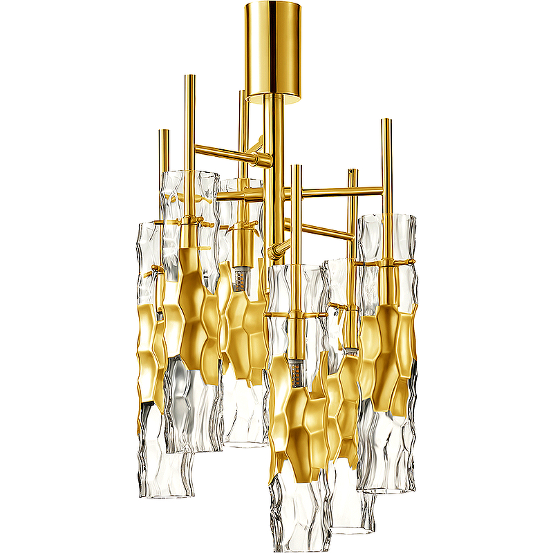 цена Потолочный светильник Crystal Lux Primavera PL6 Gold Прозрачный Золото