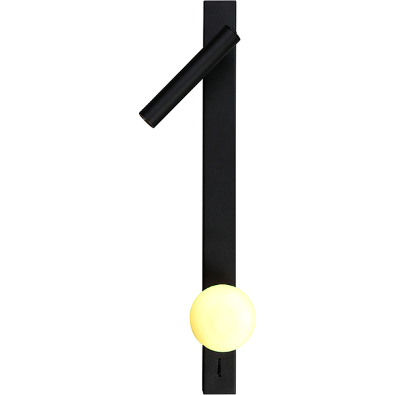 настенный светильник artelamp hadar a4421al 2bk прозрачный черный Настенный светильник Artelamp Joseph A2172AP-2BK Белый Черный