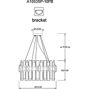 Люстра Artelamp Alya A1053SP-10PB Прозрачная Полированная медь-6