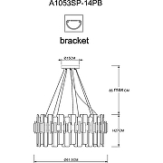 Люстра Artelamp Alya A1053SP-14PB Прозрачная Полированная медь-5