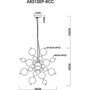 Люстра Artelamp Molecule A8313SP-6CC Хром-1