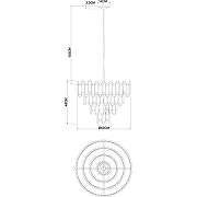 Люстра Divinare Rosie 3511/02 LM-8 Прозрачная Хром-3