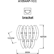 Настенный светильник Artelamp Ella A1054AP-1CC Прозрачный Хром-4
