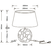 Настольная лампа Artelamp Poppy A4063LT-1GO Белая Золото-4