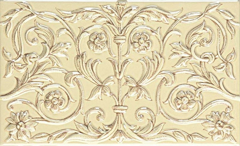 Керамический декор Petracers Grand Elegance Unicorni Crema B B UNIC B 02  12,5x20 см - фото 1