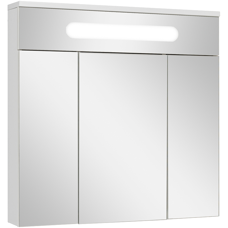 цена Зеркальный шкаф Aqua de Marco Olivia 80 1080COLI с подсветкой Белый