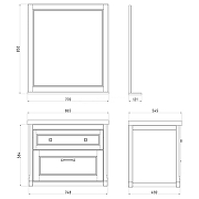 Комплект мебели для ванной ASB-Woodline Толедо 85 Капучино-13