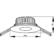 Встраиваемый светильник Maytoni Downlight Zen DL038-2-L7W4K Белый-5