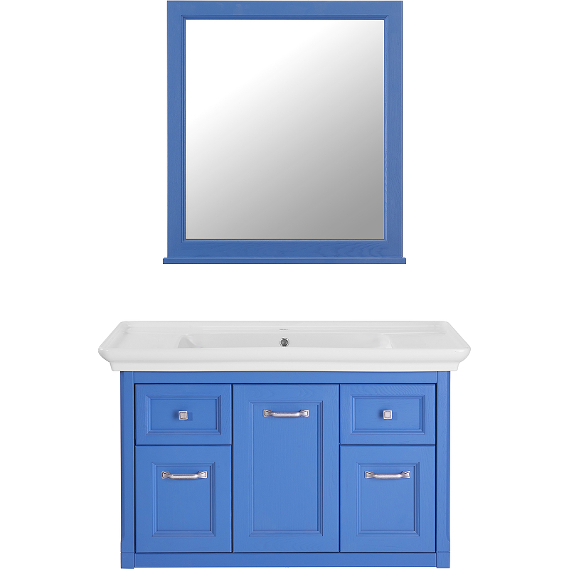 Комплект мебели для ванной ASB-Woodline Толедо 105 Smalt (Синий)