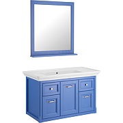 Комплект мебели для ванной ASB-Woodline Толедо 105 Smalt (Синий)-1