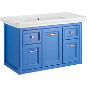 Комплект мебели для ванной ASB-Woodline Толедо 105 Smalt (Синий)-4