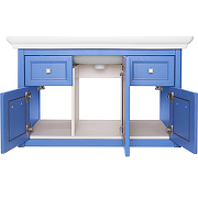 Комплект мебели для ванной ASB-Woodline Толедо 105 Smalt (Синий)-9
