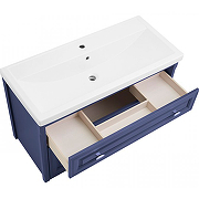Комплект мебели для ванной ASB-Woodline Кастелло 100 Пейна (Синий)-3