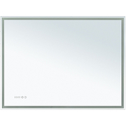 Зеркало Aquanet Оптима 100 288967 с подсветкой Белое матовое с сенсорным выключателем, подогревом и часами-2