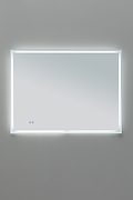 Зеркало Aquanet Оптима 100 288967 с подсветкой Белое матовое с сенсорным выключателем, подогревом и часами-4