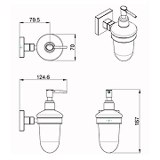 Дозатор для жидкого мыла Azario Rina AZ-87012 Хром-1