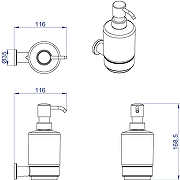 Дозатор для жидкого мыла Azario Forny AZ-88312 Хром-1