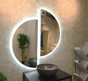 Зеркало Silver Mirrors Пиано 50 LED-00002470 с подсветкой полукруглое-3